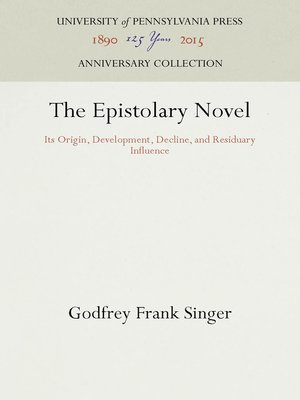 cover image of The Epistolary Novel